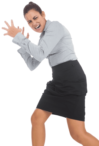 angry businesswoman shouting on transparent background - Download Free Stock Videos Pikwizard.com