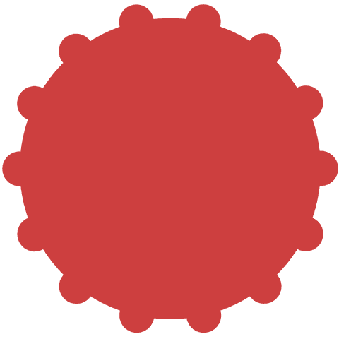 Red Stylized Virus Illustration on Transparent Background - Download Free Stock Videos Pikwizard.com