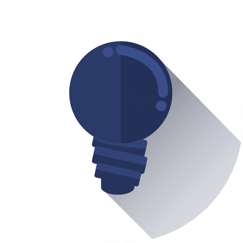 Transparent Graphic of Blue Light Bulb with Shadow Effect - Download Free Stock Videos Pikwizard.com