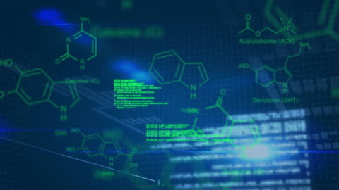 Digital Interface with Chemical Formulas and Data Processing