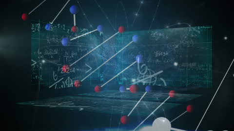 Abstract Science Concept with DNA and Data Visualization