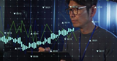 tech professional analyzing real-time data with tablet - Download Free Stock Images Pikwizard.com