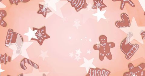 Festive Gingerbread and Stars Holiday Background - Download Free Stock Images Pikwizard.com
