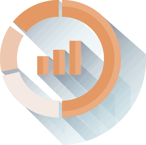 transparent circular bar graph icon with long shadow - Download Free Stock Videos Pikwizard.com