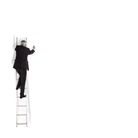 businessman climbing ladder on transparent background copy space - Download Free Stock Videos Pikwizard.com
