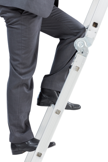 Businessman Climbing Transparent Ladder Wearing Formal Suit - Download Free Stock Videos Pikwizard.com