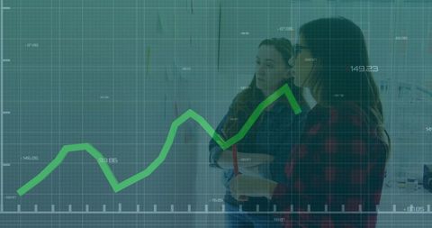 Two Businesswomen Analyzing Growing Financial Trends in Office - Download Free Stock Images Pikwizard.com