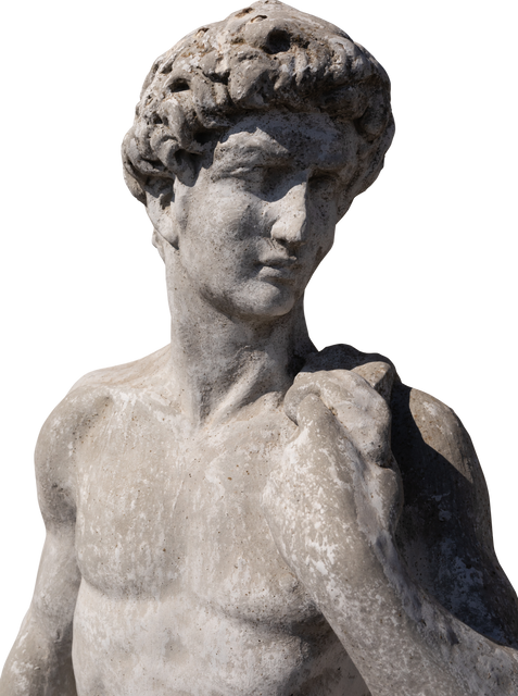 Weathered Classical Sculpture of Naked Man Isolated Transparent Background - Download Free Stock Videos Pikwizard.com