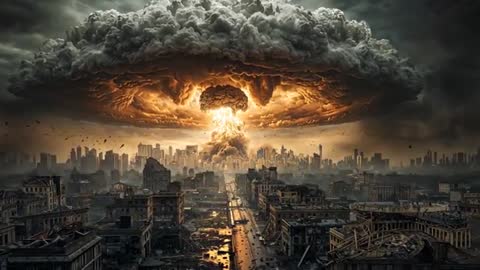 Apocalyptic Nuclear Explosion in Cityscape