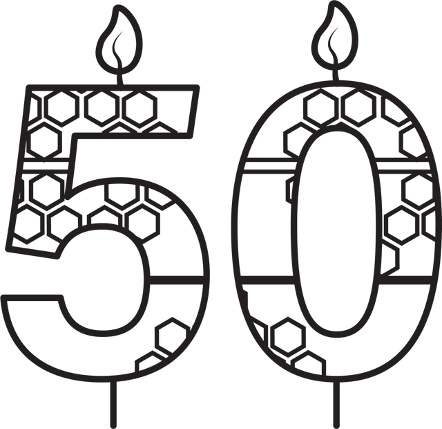 Black 50 Birthday Candle Pattern Transparent Background - Download Free Stock Videos Pikwizard.com