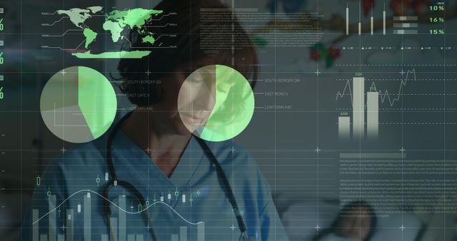 Healthcare Professional Analyzing Data Visualization in Medical Setting - Download Free Stock Images Pikwizard.com