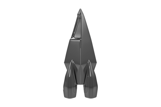 Sleek Transparent Silver Rocket Ship Model Isolated on White - Download Free Stock Videos Pikwizard.com