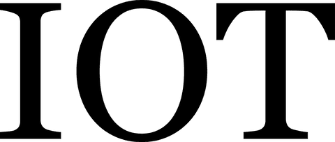 Black IoT Text on Transparent Background Digital Illustration