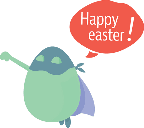 Cheerful Egg with Happy Easter Text Transparent Background - Download Free Stock Videos Pikwizard.com