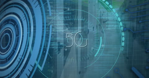 5G Network Technology Abstract Background with Globe and Connections