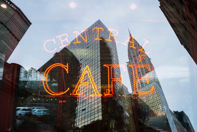 Neon Café Sign with City Reflections - Download Free Stock Photos Pikwizard.com