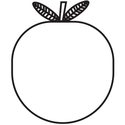 transparent apple outline with leaves illustration on clear background - Download Free Stock Videos Pikwizard.com