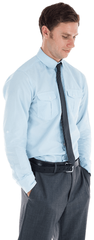 businessman in light shirt looking thoughtful hands in pockets transparent background - Download Free Stock Videos Pikwizard.com