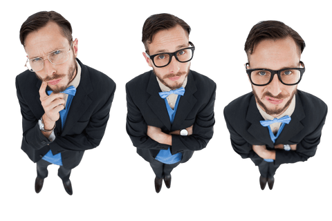 transparent businessman posing with various expressions and attitudes - Download Free Stock Videos Pikwizard.com