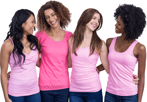 diverse women in pink outfits showcasing unified friendship - Download Free Stock Videos Pikwizard.com