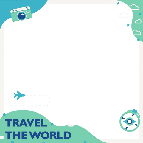 Flat Travel Frame with Camera and Airplane on Transparent Background - Download Free Stock Videos Pikwizard.com