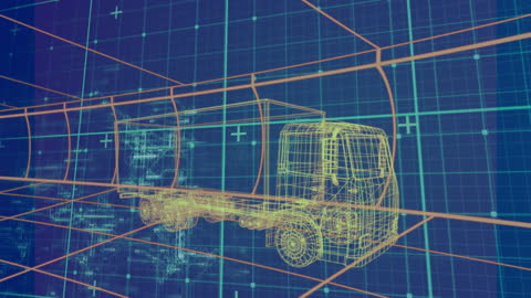Futuristic Digital Truck Design Concept with Data Matrix