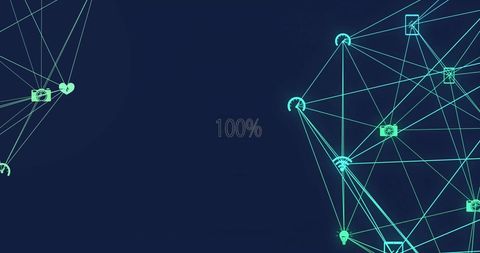 Digital Network Connections with Interface Elements - Download Free Stock Images Pikwizard.com
