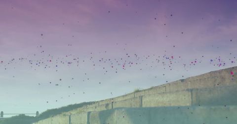 Woman Running Up Stairs Promoting Fitness Lifestyle in Vibrant Setting