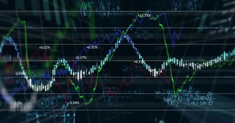 futuristic stock market data with mathematical formulas - Download Free Stock Images Pikwizard.com