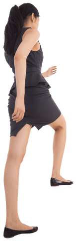 transparent woman climbing stairs in corporate attire - Download Free Stock Videos Pikwizard.com
