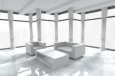 Modern Furniture in Minimalist White Room Transparent PNG