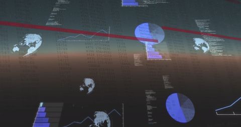 futuristic virtual interface with data visualizations and graphs - Download Free Stock Images Pikwizard.com