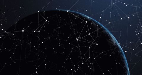 Digital Connective Globe with Graph and Network Visualization - Download Free Stock Images Pikwizard.com