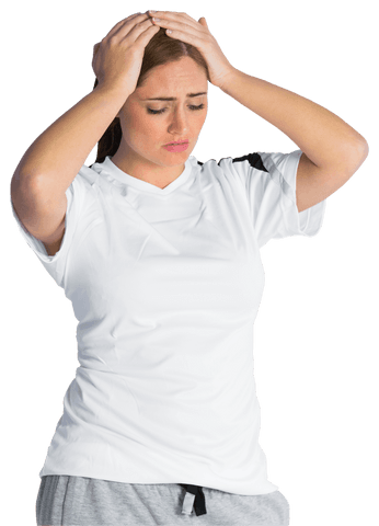 Transparent football fan disappointed gesture emotional over white