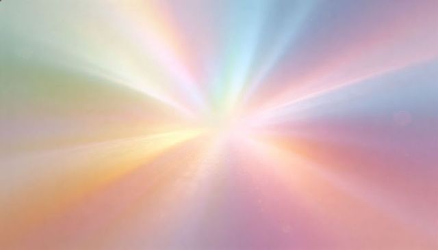 Glowing Pastel Radiant Burst Emitting Soft Rays and Bokeh Flares for Dreamy Abstract Aura