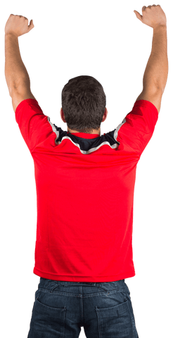 transparent excited football fan celebrating victory - Download Free Stock Videos Pikwizard.com