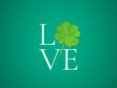 clover and love typography on green background - Download Free Stock Templates Pikwizard.com