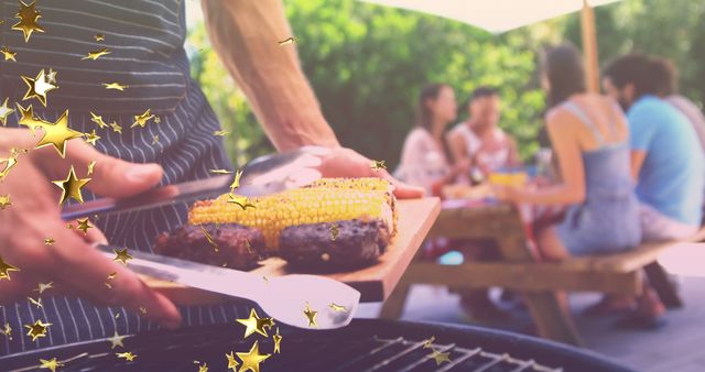 Grilling Corn and Steak at Summer Picnic with Friends - Download Free Stock Images Pikwizard.com