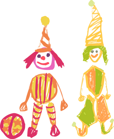 playful clown performers on transparent background with striped ball - Download Free Stock Videos Pikwizard.com