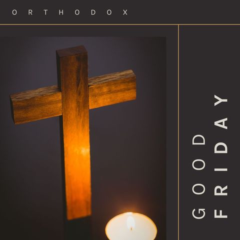 orthodox good friday cross and candle reflecting tradition - Download Free Stock Templates Pikwizard.com
