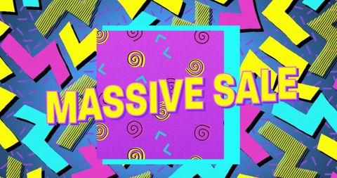 Bright Retro Style Sale Announcement with Bold Text - Download Free Stock Images Pikwizard.com