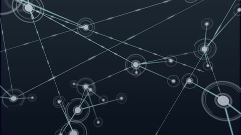 Abstract Digital Network of Interconnected Nodes