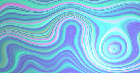 Vibrant liquid pattern in green and blue joyful waves effect