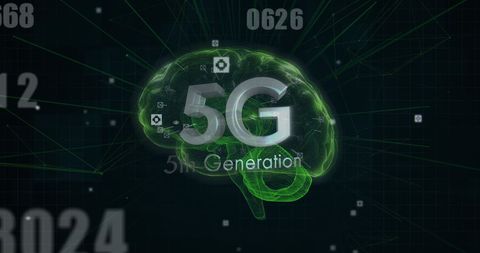 5g technology over digital brain with changing numbers - Download Free Stock Images Pikwizard.com