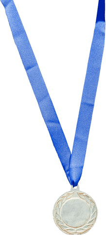 achievement silver medal with blue ribbon on transparent background - Download Free Stock Videos Pikwizard.com