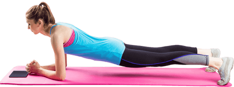 Fit Woman in Plank Pose on Transparent Background - Download Free Stock Videos Pikwizard.com