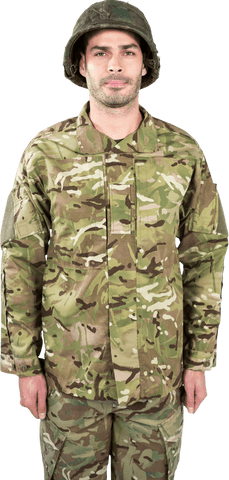 confident transparent soldier portrait in camouflage uniform - Download Free Stock Videos Pikwizard.com