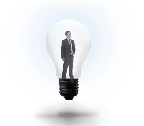 Innovative Businessman Thinking Inside Transparent Light Bulb - Download Free Stock Videos Pikwizard.com