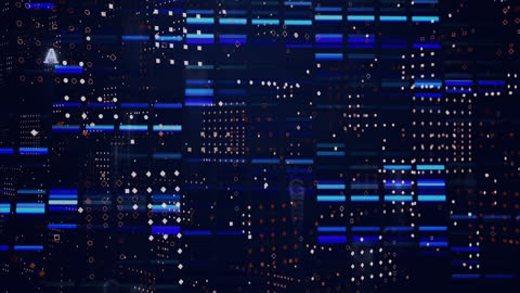 Abstract Digital Network with Shining Cart Symbols