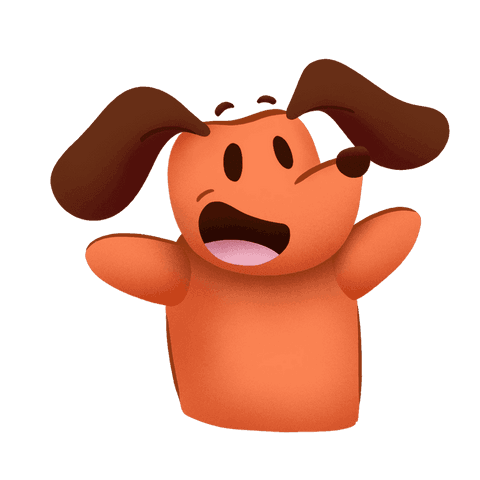 cartoon dog excitedly raising arms on transparent background - Download Free Stock Videos Pikwizard.com